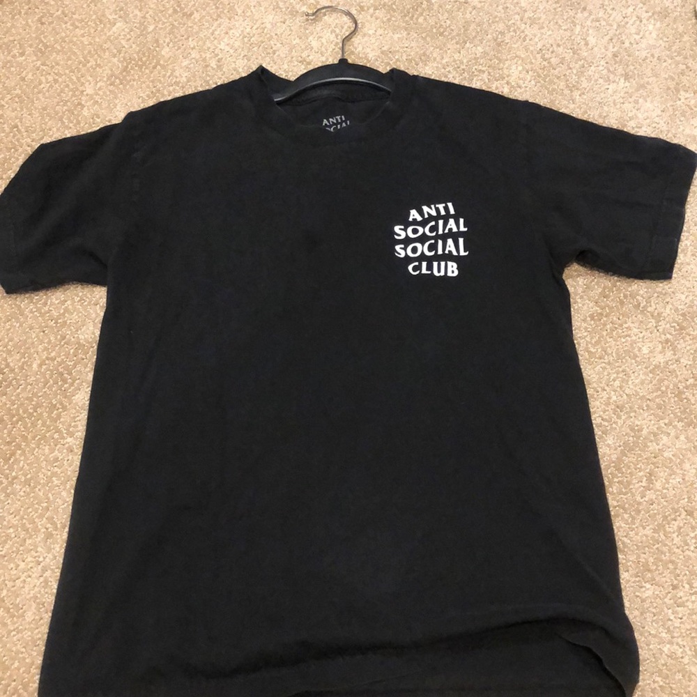 Black anti social social shirt